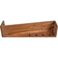 Möbilia Wandgarderobe MÖBILIA "Titlis", beige (natur, braun), B:90cm H:20cm T:20cm, Massivholz, Garderobenpaneele, Wandgarderobe, Massivholz Akazie