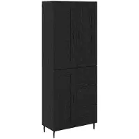 vidaXL Highboard 2 stk. Schwarz Eichen-Optik 69,5 x 34 x 180 cm