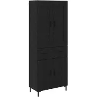 vidaXL Highboard 2 stk. Schwarz Eichen-Optik 69,5 x 34 x 180 cm