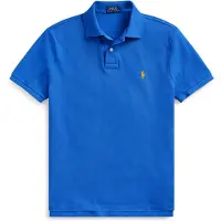 Ralph Lauren für Herren. 710782592011 Das ikonische Custom Slim Fit Poloshirt aus Piqué in Blau (M), Lässig, Baumwolle, Kurzarm