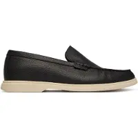 BOSS für Herren. 50536173 Sienne Leder-Slipper schwarz (44), Wohnung, Keine, Lässig