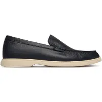 BOSS für Herren. 50536173 Navy Sienne Leder Mokassins (41), Wohnung, Keine, Lässig, Party, Klassisch, Marine
