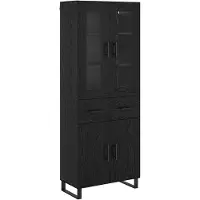 vidaXL Highboard 2 stk. Schwarz Eichen-Optik 69,5 x 34 x 180 cm