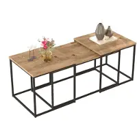 Skye Decor , Vg9-A, Couchtisch, 100 % MELAMINBESCHICHTETE SPANPLATTEN, Atlantische Kiefer, 50 x 50 x 47,8 cm