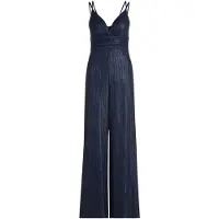 Vera Mont Jumpsuit "Jumpsuit mit Glanzeffekt", Damen, Gr. 40, EURO, blau (dunkelblau, dunkelblau), Obermaterial: 95% Polyester PES. 5% Elasthan EL., Overalls Jumpsuit