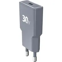 Force Power , USB-A Ladegerät 30 W Power Delivery UltraGaN Schnell, Grau