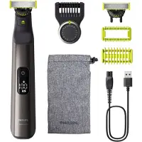 Philips OneBlade Pro 360 QP6552/15 Face + Body, Eingebautes Display, Waschbar, Keine Wartung – muss nicht geölt werden, Batterie, Chrom