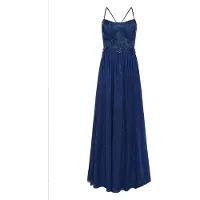 Vera Mont Abendkleid im Glitzer-Look in Dunkelblau/Grau | Gr.: 40