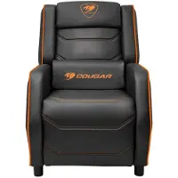 Cougar Gaming Sofa Ranger S, Gaming-Sessel, 160 kg, Gepolsterter Sitz, Universal, Schwarz/Orange, Schwarz, Orange