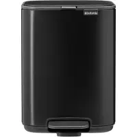 Brabantia Bo, 4 l, Rechteckig, Stahl, Schwarz, Kunststoff, Terrasse