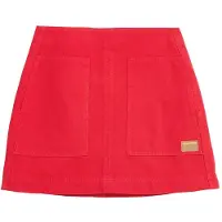 Armedangels WORKWEAR CANVAS MINI-ROCK | 100% Bio-Baumwolle - rot (XS)