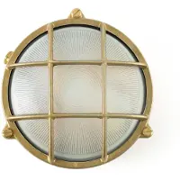 Faro Außenwandleuchte Noray, Messing, Ø 19 cm, IP44