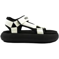 Moon Boot für Damen. 80D2420010 Icon Slide Sandalen weiß (40), Wohnung, Klettverschluss, Lässig