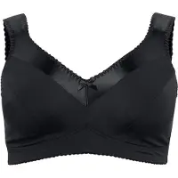 Sheego Bügelloser BH , Damen, Gr. 120, Cup F, schwarz, 75% Polyamid, 15% Baumwolle, 10% Elasthan, BHs Bügelloser BH