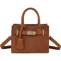 Gallantry Paris Gallantry, Handtasche Alina mit festen Henkeln & dekorativem Gürtel, Braun