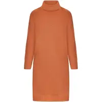 Cartoon Strickkleid "Strickkleid mit Turtle Neck", Damen, Gr. 40, EURO, rot (terra cotta), Obermaterial: 60% Polyacryl PAN. 30% Polyamid PA. 8% Wolle mw. 2% Elasthan EL., Kleider Strickkleid