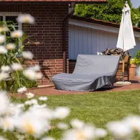 SCALANT Waldsofa Classic mit Auflage, Kissen und Schutzhülle, Lärche, Wellenliege