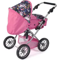 Bayer Kombi-Puppenwagen CHIC2000 "Leni", blau (einhorn), Puppenwagen, KinderB:37cm H:68cm T:64cm, Kunststoff, Metall, Stoff, Kombi-Puppenwagen, mit herausnehmbarer Tragetasche, B:37cm H:68cm T:64cm