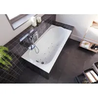 Riho Columbia Baignoires rectangulaires, avec système d'air, version droite, 1 place, blanc, B001003005
