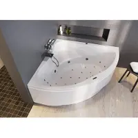 Riho Neo Eck-Badewanne, Version rechts, mit Bliss-System, Einbau, 2-Sitzer, weiß, B077005005, Ausführung: 150x150x49cm, Nutzinhalt: 285 Liter