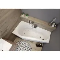 Riho Delta baignoires d'angle, avec système d'air, version droite, 1 place, blanc, B068003005, B068003005