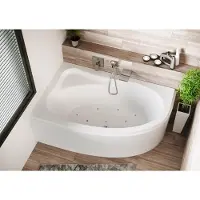 Riho Aryl Baignoires d'angle, version droite, avec système Air, à encastrer, 2 places, blanc, B021005005