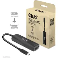 Club 3D CLUB3D USB Gen2 Typ-C zu HDMI 8K60Hz oder 4K120Hz HDR10, DSC1.2, Power Delivery 3.0 Activ Adapter St./B., 0,17 m, USB Typ-C, HDMI, Stecker, Buchse, Gerade