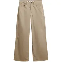 Superdry für Damen. W7011313A Beige Baggy Chino-Hose (32/30), Lässig, Baumwolle