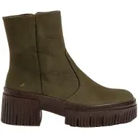 Art für Damen. 113741222003_0G3 Lederstiefeletten 1374 grün (42), 3 bis 5 cm, Reißverschluss, Lässig