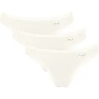 Sloggi String "GO Crush", Damen, Gr. S, weiß (silk weiß), Single Jersey, Obermaterial: 95% Baumwolle, 5% Elasthan, körpernah, Unterhosen String, dehnbare Spitzendetails, Multipack, Cotton-Mix, bequem