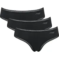 Sloggi Hüftslip , Damen, Gr. 36, 3 Stk., schwarz, 95% Baumwolle, 5% Elasthan, Unterhosen Hüftslip