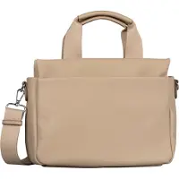 Tom Tailor Shopper "Rella", Damen, Gr. B/H/T: 30cm x 21cm x 13cm, beige (natur), Polyurethan, clean, gepflegt, unifarben, Taschen Shopper, aus fein genarbtem Material mit farblich passendem Gewebeband