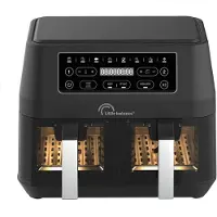 Little Balance Fritteuse ohne Öl – Crousty Light Duo – Doppelter 9-Liter-Tank – Bis zu 1,8 kg Pommes frites – 9 Garprogramme – 2460 W