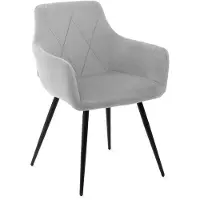 Homla FELLICE Veloursstuhl grau 56x61x86 cm