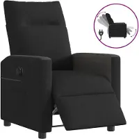 vidaXL Relaxsessel Elektrisch Schwarz Stoff