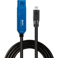 Lindy 43381, 8 m, USB C, USB A, USB 3.2 Gen 1 (3.1 Gen 1), 5 Gbit/s, Schwarz, Blau