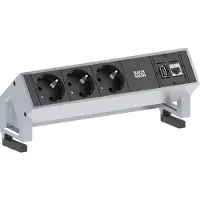 Bachmann 902.501 DESK2 3xCEE7/3 1xCAT6A 1xUSB 0,2m Inox 902501