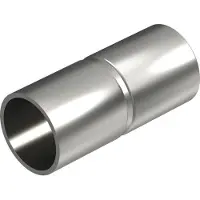 Obo Bettermann OBO 2046775 Edelstahlverbindungsmuffe ohne Gewinde Ø50mm Edelstahl, rostfrei A4 1.4571 blank, nachbehandelt SV50W A4 - 5 Stück