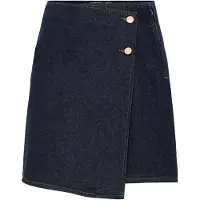 Y.A.S Jeansrock "YASLISANA HMW SHORT DENIM SKIRT S. NOOS", Damen, Gr. 40, dunkelblau denim, Denim/Jeans, Obermaterial: 100% Baumwolle, unifarben, kurz, Röcke Jeansrock