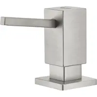 GROHE Cube Spülmittelspender, für Flüssigseifen, Vorratsbehälter 500 ml, 40649DC0, Farbe: Supersteel