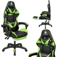 Krüger&Matz KM0790 Gaming-Stuhl mit Fußstütze GX-150, schwarz-grün