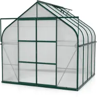 Pergart Vitavia Gewächshaus "Dione 6700" inkl. Stahlfundamentrahmen smaragd grün 6,7 m² 4 mm HKP