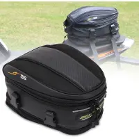 Unyqoos Motorradtasche – wasserabweisende Sattel-/Hecktasche aus Kunstleder, erweiterbar 11,5–15 L, 30×21,8×12,7–17,8 cm, für Motorrad/Dirtbike/Enduro
