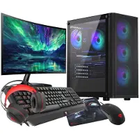 VIST Gaming PC Komplett Set Ryzen 7 5700X RTX 5060 16GB SSD 500GB WIFI 27" W11