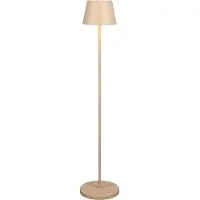 Konstsmide LED-Akku-Stehlampe Pomezia, sandfarben, 124 cm, IP54, USB