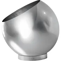 AYTM Blumentopf Globe, Ø 21 cm, silber, Edelstahl Globe, chrom / silber, Edelstahl, Design