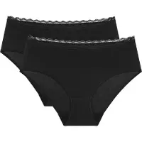 Triumph Midislip "Feel Of Cotton" weich, ohne Seitennaht, schmales Spitzenband