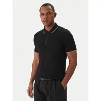 Armani Exchange für Herren. XM001285AF10366UC001 Ideal Polo (S), Schwarz, Lässig, Baumwolle, Kurzarm