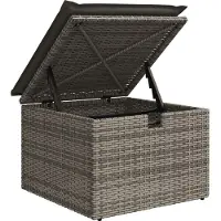 vidaXL 8-tlg. Garten-Sofagarnitur mit Kissen Grau Poly Rattan
