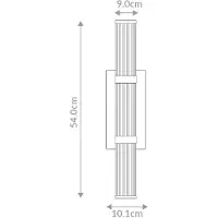 Quintiesse LED-Außenwandleuchte FAYTON, schwarz, Höhe 54 cm Metall IP44